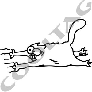 Simon's Cat Paw Print 2 Stickers Decals