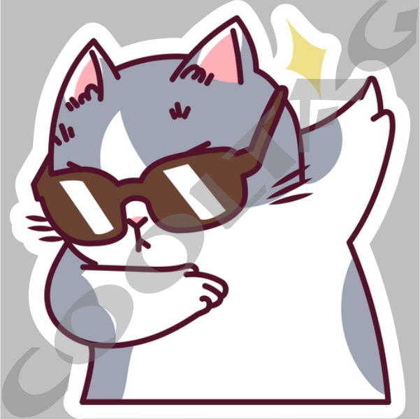 Cat with sunglasses Stickers Decals