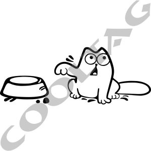 Simon's Cat Feed Me Stickers Decals