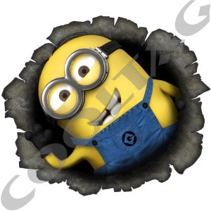 Minion In Hole Stickers Decals
