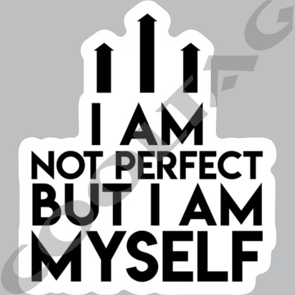 I Am Not Perfect But I Am Myself Stickers Decals