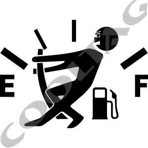 Low Fuel Gas Diesel Stickers Decals