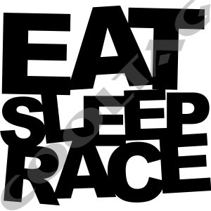 Eat Sleep Race Stickers Decals