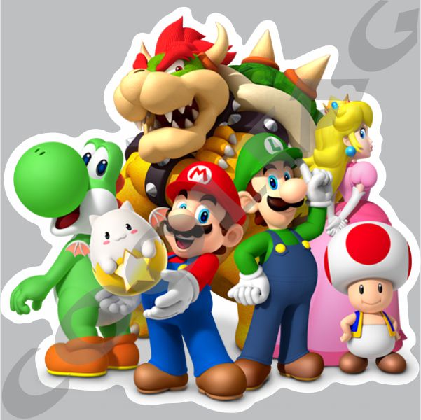 Super Mario and friends Stickers Decals