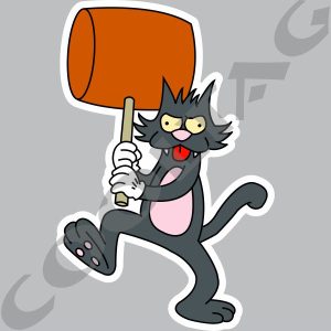Scratchy the cat (colors) Stickers Decals